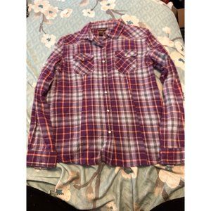 6 FOR $15 Flannel size small purple